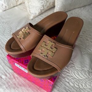 Tory Burch Tan Slide Sandals